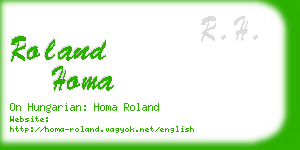 roland homa business card